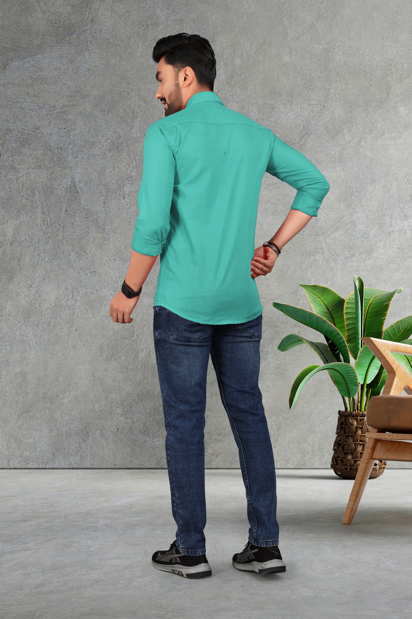 Men's Double pati cotton shirt