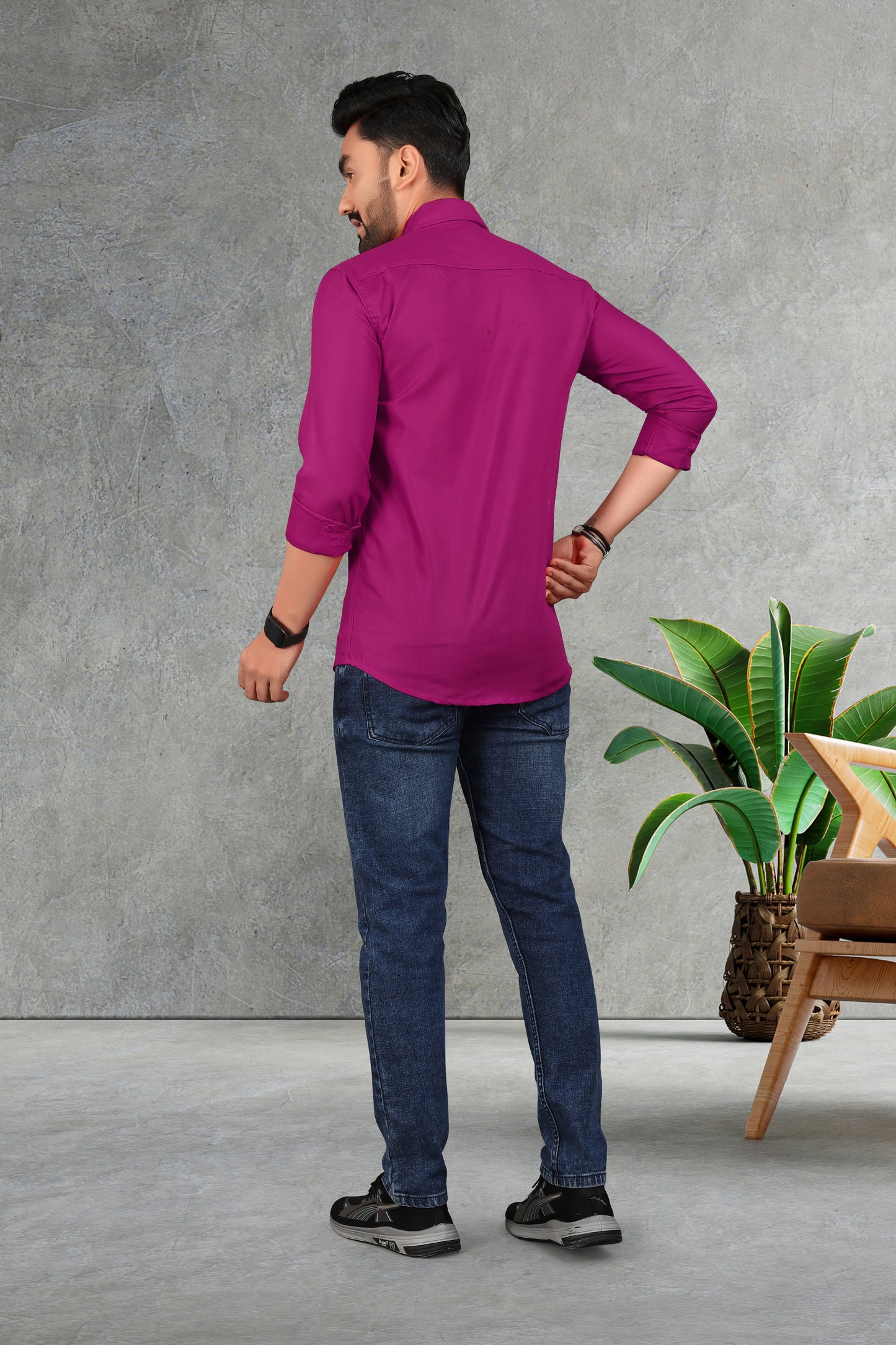 Men's Double pati cotton shirt