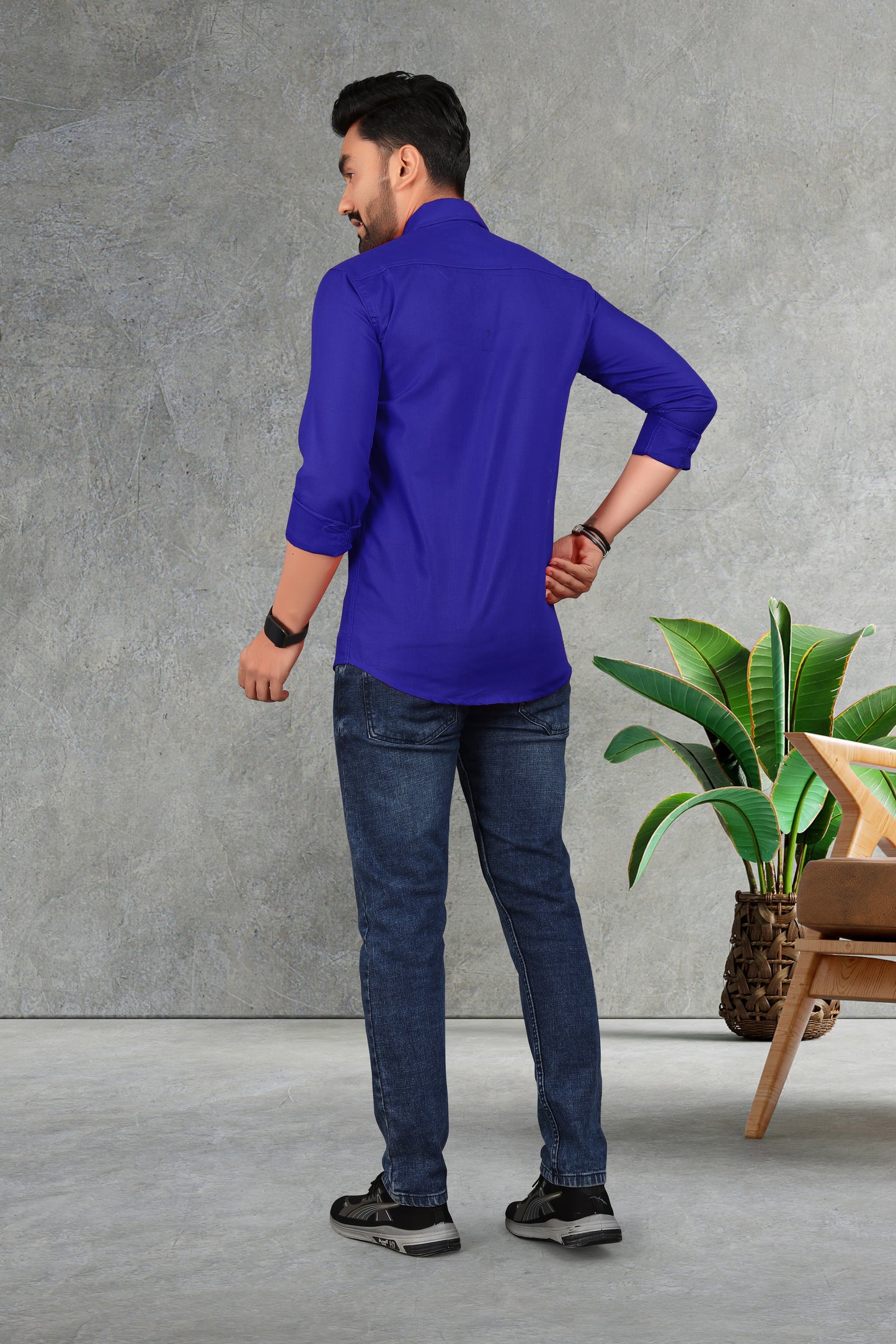 Men's Double pati cotton shirt
