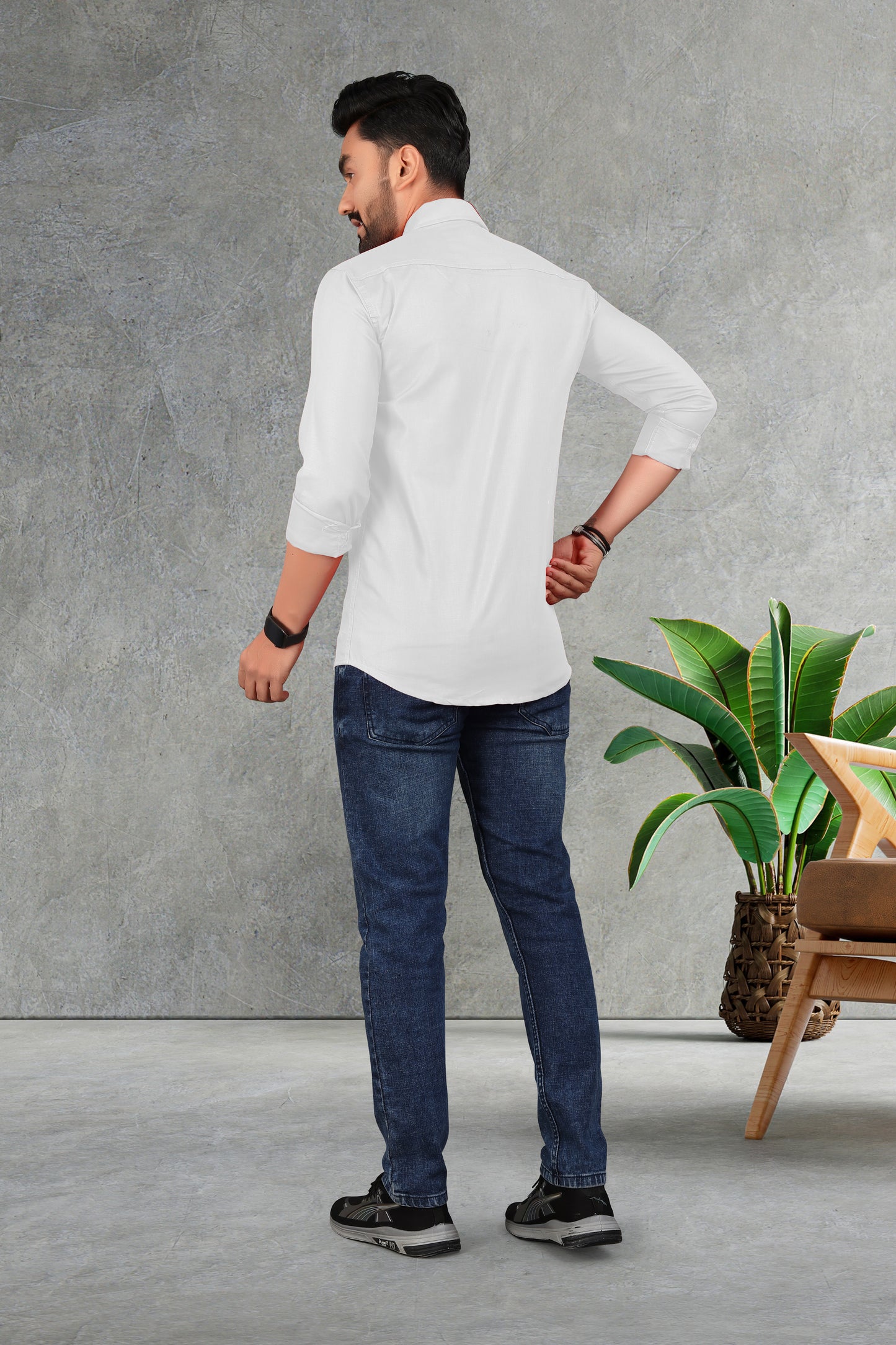 Men's Double pati cotton shirt