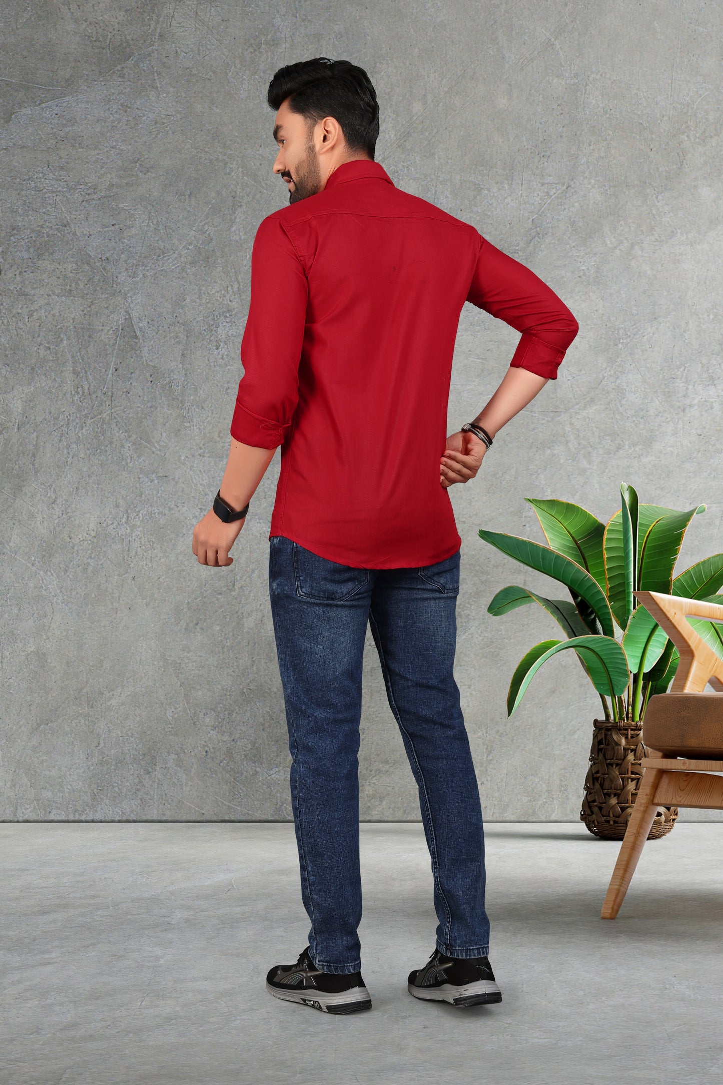 Men's Double pati cotton shirt