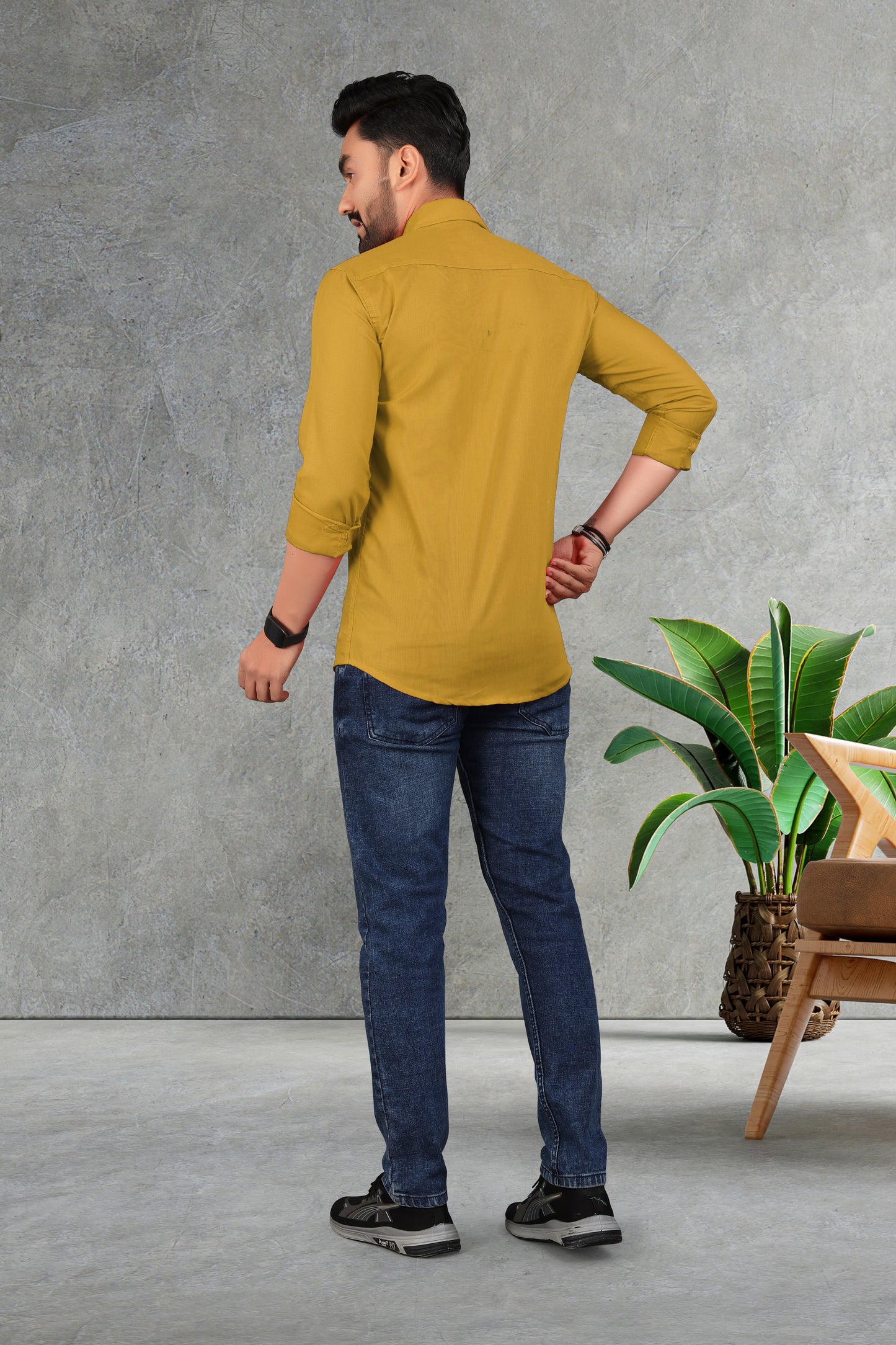 Men's Double pati cotton shirt